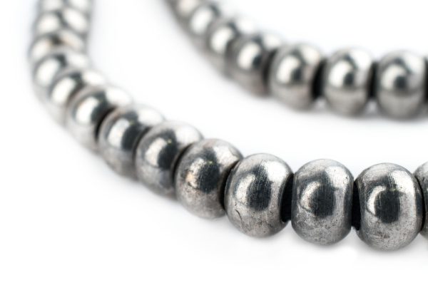 Smooth Silver Padre Beads (9mm) Online - Image 3
